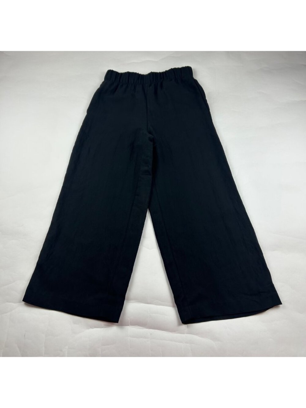 H&M Black Crepe Pull On Wide Leg Summer Pant XS